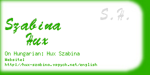 szabina hux business card